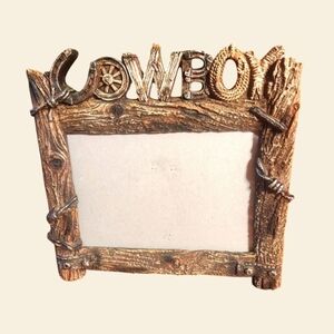Western (Cowboy) Tabletop Photo Frame. Holds 5x7 horizontal photo.